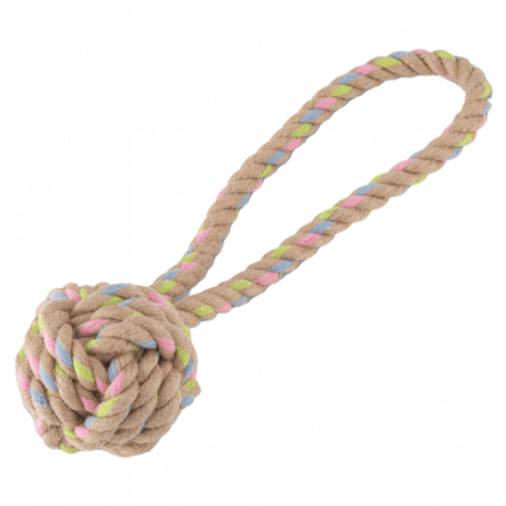 Hračky pre psov, Beco Hemp Rope - Ball on Loop-M