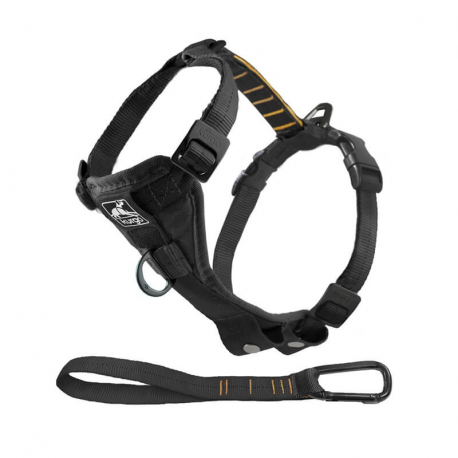 Postroj pre psa Kurgo Tru-Fit Quick Release s autopásom-black-M