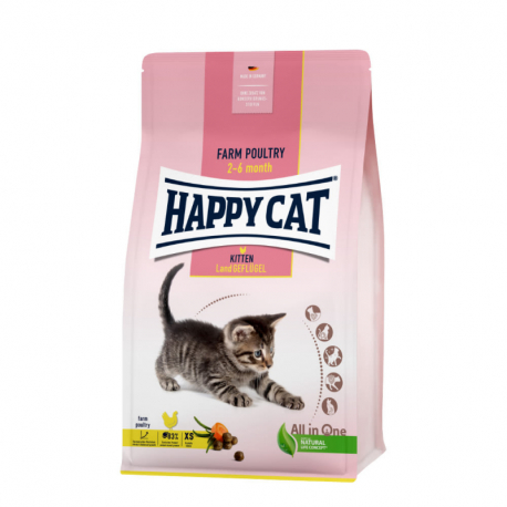 Happy Cat Kitten Land Geflügel / Drůbež 1,3 kg