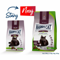Happy Cat Sterilised Weide-Lamm / Jehnečí 10 kg