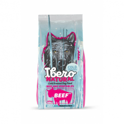 Ibero Cold Press Dog Adult Medium/Large Beef - 12kg + 3kg GRATIS