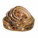 Plyšové pelechy oval Classic "LISSI" hnedá 4ks