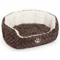 Oválny pelech "Neiku" 55x50x21cm hnedá/biela