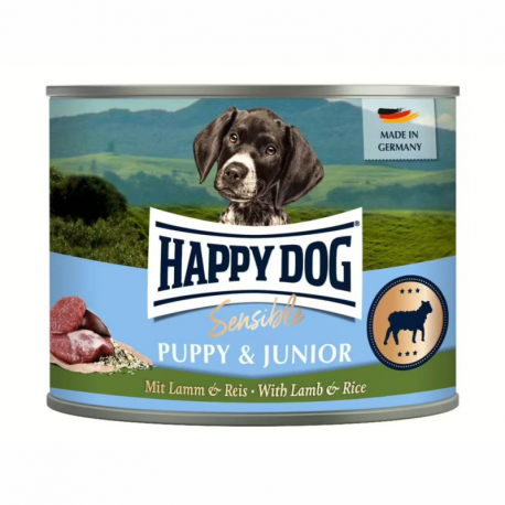 Happy Dog Sensible Puppy & Junior - Lamm & Reis - jehněčí 200 g