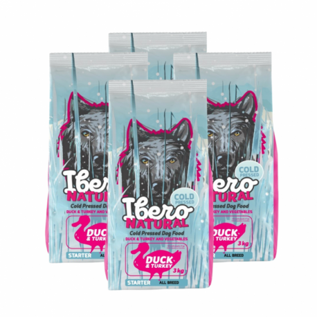 Ibero Cold Press Dog Starter/Puppy Duck - 4x3kg