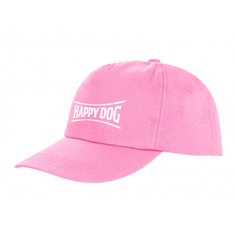 Ružová 5 panelová polyesterová šiltovka Happy Dog ®