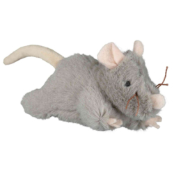 Plyšová myš šedá, robustní 15 cm
