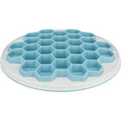 HIVE, talíř k pomalému krmení, o 30 cm, plast/TRP/TPE, šedá/modrá