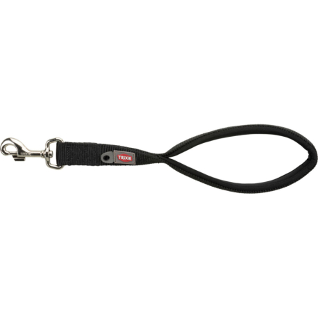 Krátké vodítko PREMIUM, M-XL: 37 cm/25 mm, černá