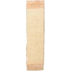 Škrábadlo nástěnné s plyšovým zakončením, 15 x 62 cm, sisal/plyš, béžová