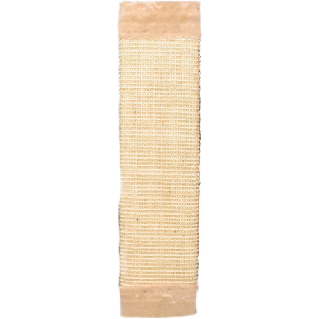 Škrábadlo nástěnné s plyšovým zakončením, 15 x 62 cm, sisal/plyš, béžová