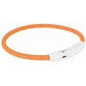 Svítící kroužek USB na krk, oranžový