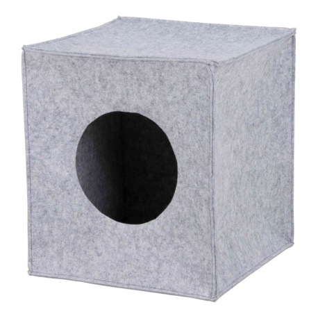 ANTON filcová krabice/jeskyně pro kočku, vhodné do IKEA regálu 33cm šedá