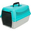 Transportní box CAPRI, XXS: 26x25x39cm (max. 4kg), světle šedá/tyrkysová