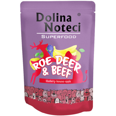 DOLINA NOTECI SUPERFOODS srnec a hovězí kapsička pro psy 300 g