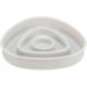 Miska k pomalému krmení, design triangl, 0,35l/15 ×15 cm, plast/TPR, šedá