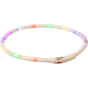 Flash USB svítící silikonový obojek, XS-XL: 70 cm / 10 mm, multicolor