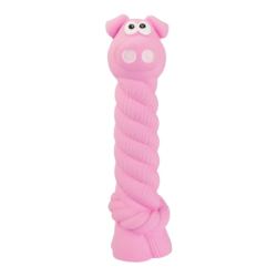 Prasátko s latexovým lanem a chroupacím zvukem 15 cm, latex, HipHop Dog