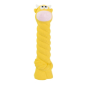 Kravička s latexovým lanem a chroupacím zvukem 15 cm, latex, HipHop Dog