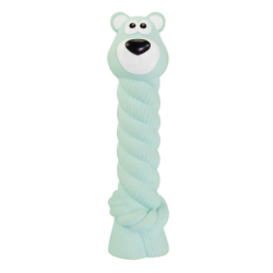 Medvídek s latexovým lanem a chroupacím zvukem 15 cm, latex HipHop Dog