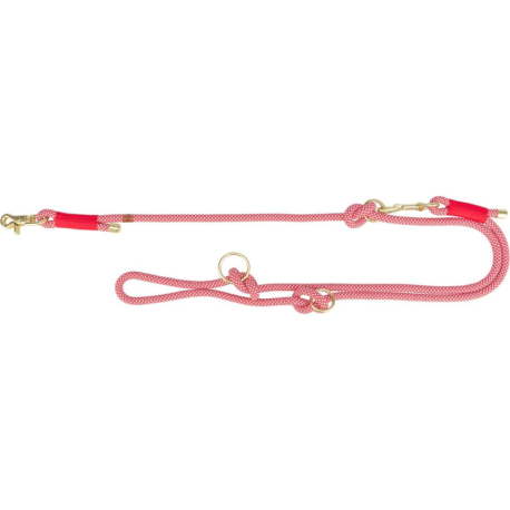 Soft Rope prodlužovací kulaté tkané vodítko, červená/krémová
