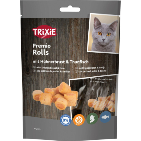 PREMIO Chicken & Tuna Rolls - válečky s tuňákem a kuřetem,  50 g