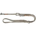 BE NORDIC prodlužovací kožené kulaté vodítko, XS-L: 2.00 m/ o 8mm, šedá
