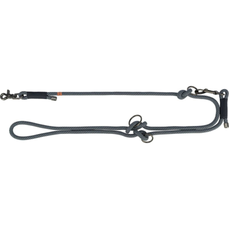 Soft Rope prodlužovací kulaté tkané vodítko, černá/šedá