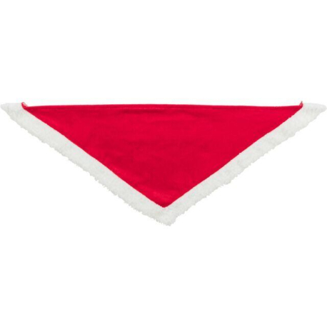 Xmas NECKERCHIEF - vánoční sametový šátek, 75 cm, červená