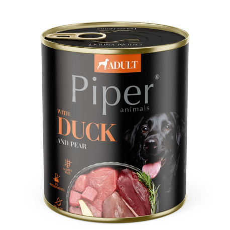 NEW PIPER s kachnou a hruškou, konzerva pro psy 800 g