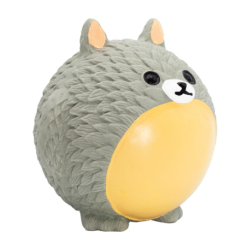 Míček v designu zvířátka, se zvukem, 8 cm, latex, šedá, HipHop Dog