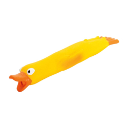 Kachna "kamikaze"s křupavým zvukem, 19 cm, žlutá, HipHop Dog
