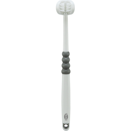 Tříhlavý zubní kartáček pro psy/kočky, 18 cm, bílá/šedá