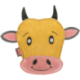 Cow - hlava krávy, 17 cm, hračka pro psy, 100% pravá kůže, žlutá