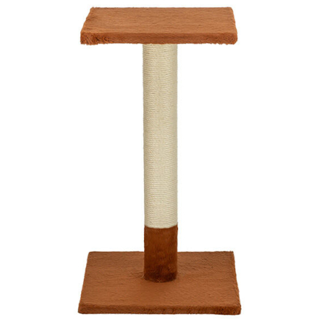 Škrabací sloupek BAENA, 69 cm, králičí plyš, rezavá - LIMITOVANÁ NABÍDKA