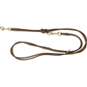 Vodítko PURE kožené kulaté nastavitelné, S: 2 m/ 10 mm, hnědá
