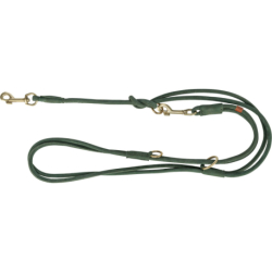 Vodítko PURE kožené kulaté nastavitelné, S: 2 m/ 10 mm, šalvějová