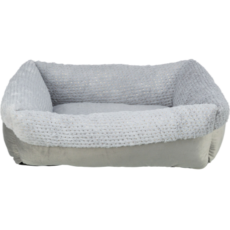 Vánoční sametové lůžko LIVIA Soft s hebkým okrajem, šedá