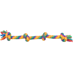Hrací činka / přetahovadlo 61 cm, 4 uzly, multikolor - LIMITOVANÁ NABÍDKA