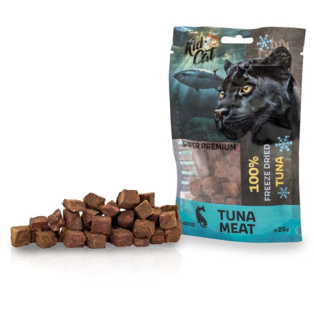 KIDCAT SUPER PREMIUM 100% freeze dried TUNA - maso z tuňáka mrazem sušené, 25 g
