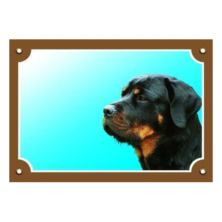 Barevná cedulka Pozor pes, Rottweiler