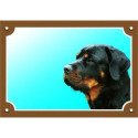 Barevná cedulka Pozor pes, Rottweiler