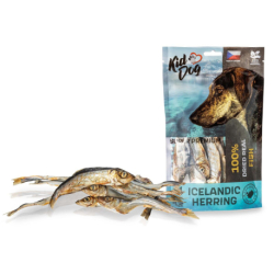 KIDDOG SUPER PREMIUM 100% dried real fish - islandský herinek 14 cm / 100 g