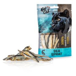 KIDCAT SUPER PREMIUM 100%  dried real SEA SPRAT - mini sušený mořský šprot, 6 cm / 40 g