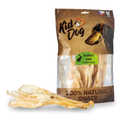 KIDDOG 100% Natural Snack, králičí uši bez srsti 200 g (cca 22 ks)