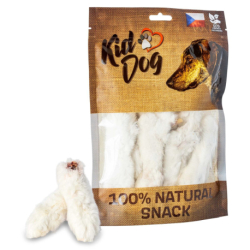 KIDDOG 100% Natural Snack, králičí nožky se srstí 12 cm, 10 ks / bal.