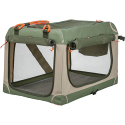 Transportní přepravka COMFY, S: 47.5 x 44.5 x 70 cm, olivová/béžová