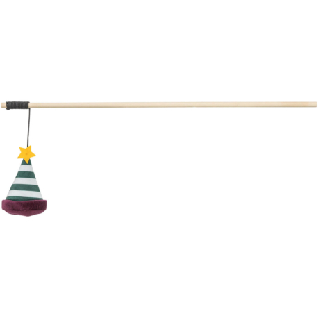 Xmas Hat Rod, vánoční hrací prut s čepičkou , s catnipem,  46 cm