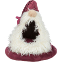 Xmas Bed Dwarf, vánoční sametová kukaň Skřítek, ø 45 × 47 cm, bordó