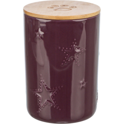 Xmas Snack Jar, vánoční zásobník ø 13 × 19 cm, keramika, bordó